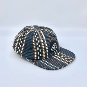 NEW 18 East Stowe 5 Panel Woven Teal Stripe StrapBack Low Pro Hat Adult OSFM